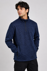 PARK Side Men's Navy Blue Quarter Zip Fleece Pullover