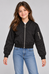 New Look Girl  Black Bomber Jacket