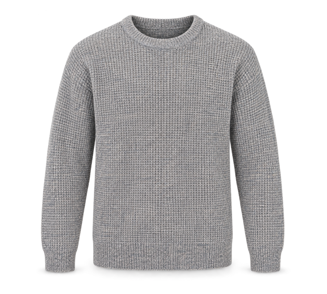   New Look grey chunky knit crew neck jumper in UK size XS. Soft, warm, stylish, and perfect for everyday layering.