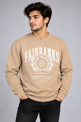 New Look Men’s Fairbanks Graphic Crew Neck Sweatshirt
