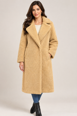 New Look Women Beige Teddy Coat