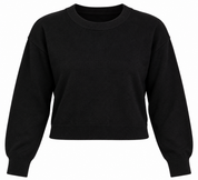 NEW LOOK Women’s Black Crew Neck Knit Sweater in UK Size M. A stylish plain long-sleeve sweater with a comfortable shorter-length fit.