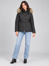 NEW LOOK Women Black Hooded Puffer Jacket