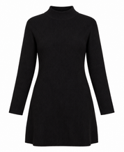 NEW LOOK women’s black ribbed high neck knit dress in UK Size M. A stylish long-sleeve winter essential for casual, work and everyday wear.