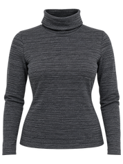 New Look Women's Charcoal Grey Marl Roll Neck Long Sleeve Top in UK Size 16. Stylish, comfortable and perfect for casual wear, office outfits and layering.