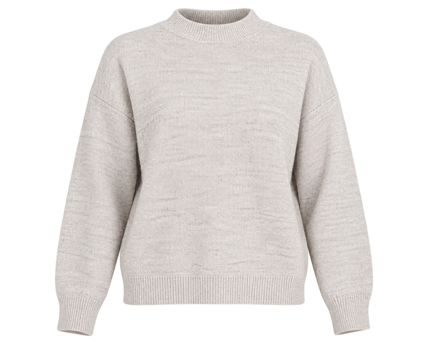 NEW LOOK women’s oatmeal knit jumper in UK Size M. A cosy long-sleeve sweater with a relaxed fit and ribbed detailing, ideal for autumn and winter.