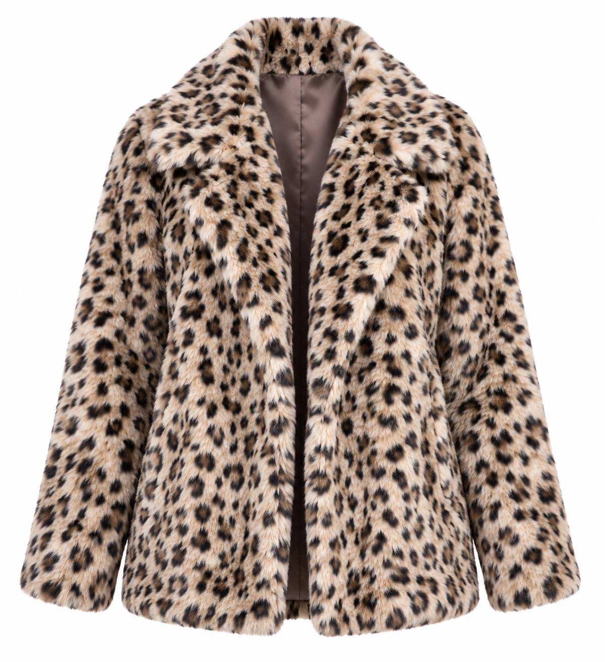 New Look women’s leopard print faux fur coat in UK Size L. Soft, warm and stylish animal-print outerwear perfect for autumn and winter looks.
