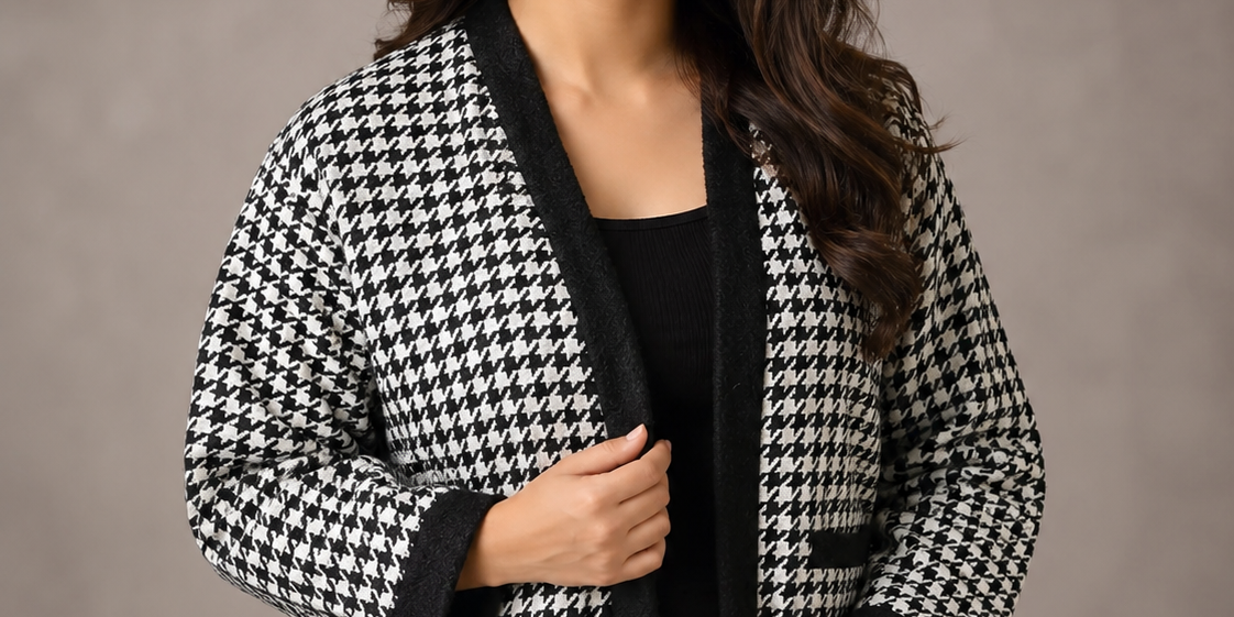 new-look-womens-black-white-houndstooth-open-front-knit-jacket