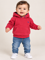 NEXT Baby Boys Red Pullover Hoodie with Kangaroo Pocket