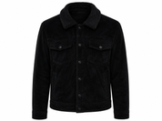 NEXT Black Sherpa Collar Trucker Jacket in UK Size L. Stylish black design with a warm textured collar, button fastening and practical pockets
