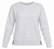 NEXT light grey marl crew neck jumper in UK Size 10. Features long sleeves, ribbed trims and stylish side slits for comfortable everyday wear.