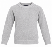  Next girls grey knitted jumper in UK Size 6Y. Classic crew neck, long sleeves and ribbed detailing, ideal for everyday and winter wear.