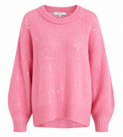 NEXT girls' pink knitted sequin jumper in UK Size 16. Soft textured knit with crew neck, long sleeves and subtle sparkle for stylish everyday outfits.