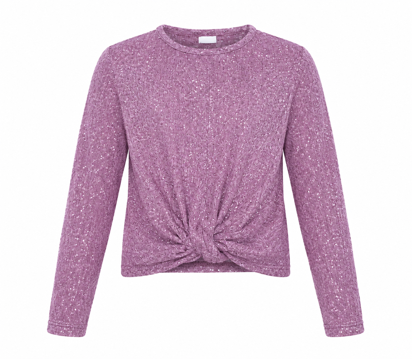  NEXT Girls Purple Glitter Long Sleeve Top, UK Size 7 Years. Stylish twist-front design, sparkling finish and versatile look for casual or party wear.
