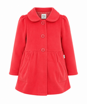  Next Girls Red Velvet Coat Dress, UK 3–4 Years. Featuring a Peter Pan collar, long sleeves, buttons and pockets, perfect for parties and occasions.