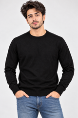 NEXT Men Classic Black Crew Neck Knitted Sweater