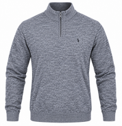  Next men’s grey quarter-zip jumper in UK Size M. Stylish textured pullover in 4-star very good condition, ideal for casual and smart-casual wear.