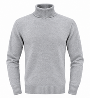 NEXT Men’s Light Grey Knitted Turtleneck Sweater in UK Size L. Classic ribbed roll neck, long sleeves and versatile design, ideal for winter and casual wear.