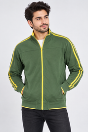 NEXT men’s green & yellow full zip track jacket in UK Size XL. Stylish UK imported sportswear in 4-star very good condition.