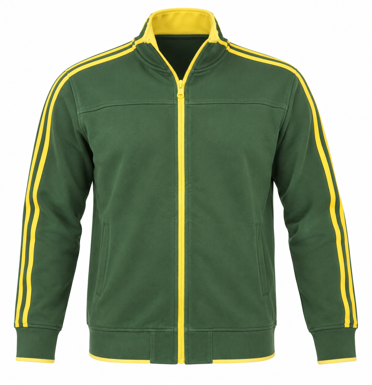 NEXT men’s green & yellow full zip track jacket in UK Size XL. Stylish UK imported sportswear in 4-star very good condition.