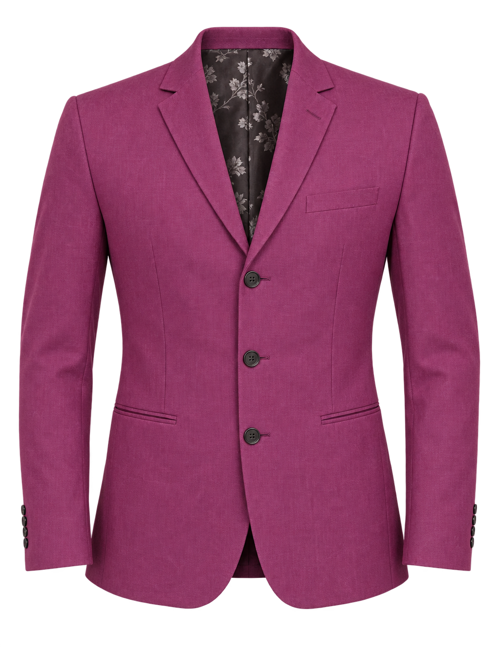   stylish Next men’s magenta tailored blazer in UK size L, featuring a smart formal design, button fastening, pockets and patterned lining. Ideal for weddings, business and special occasions.