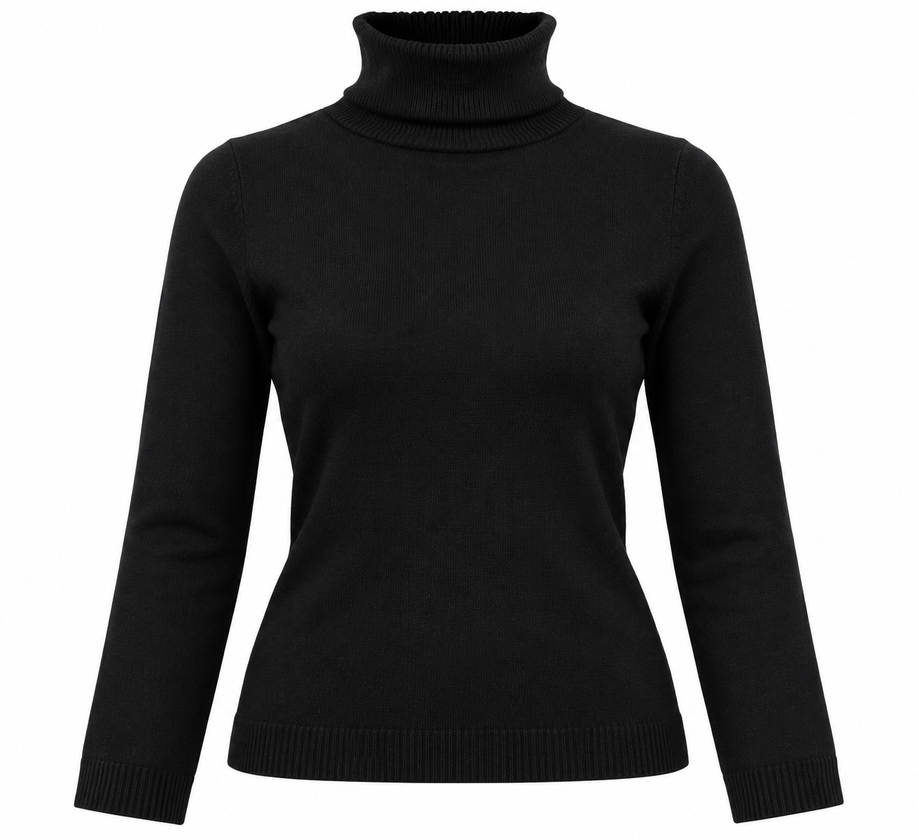 NEXT Women’s Black Turtleneck Jumper in UK Size M. A classic long-sleeve knit sweater with a stylish roll neck, ideal for winter and everyday wear.