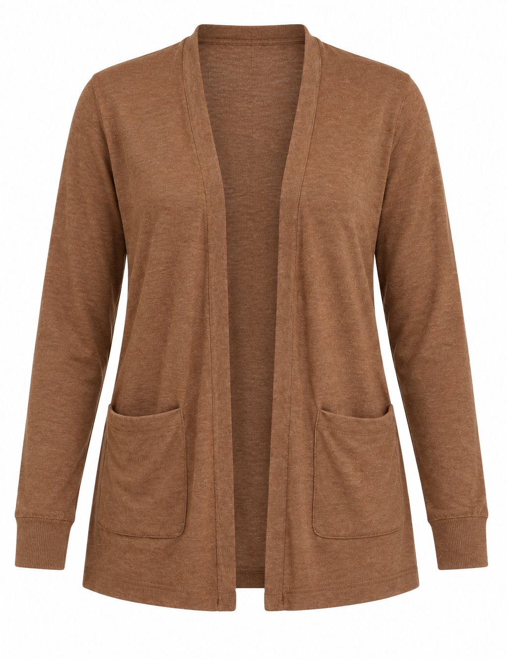   Next women’s brown open-front cardigan in UK size 10. Lightweight long-sleeve design with front pockets, perfect for stylish everyday layering.