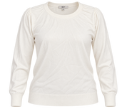  NEXT Women’s Cream White Long Sleeve Knit Jumper in UK Size M. A comfortable, versatile round-neck top perfect for stylish everyday wear.