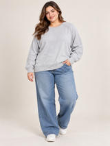 NEXT Women Light Grey Crew Neck Knitted Jumper