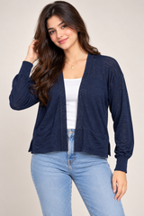 NEXT Women Navy Blue Open Front Cardigan