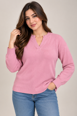 NEXT Women Pink V-Neck Knitted Jumper