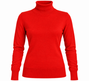 NEXT Women’s Red Turtleneck Jumper in UK Size M. A stylish long-sleeve knit sweater with ribbed detailing, perfect for autumn and winter wear.