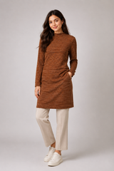 NEXT Women’s Brown Textured Knit Dress