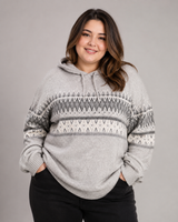 Next Women’s Grey Fair Isle Knit Hoodie Jumper