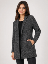 Next Womens Charcoal Speckled Tailored Coat