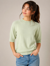 NEXT Women's Mint Green Short Sleeve Knit Sweater