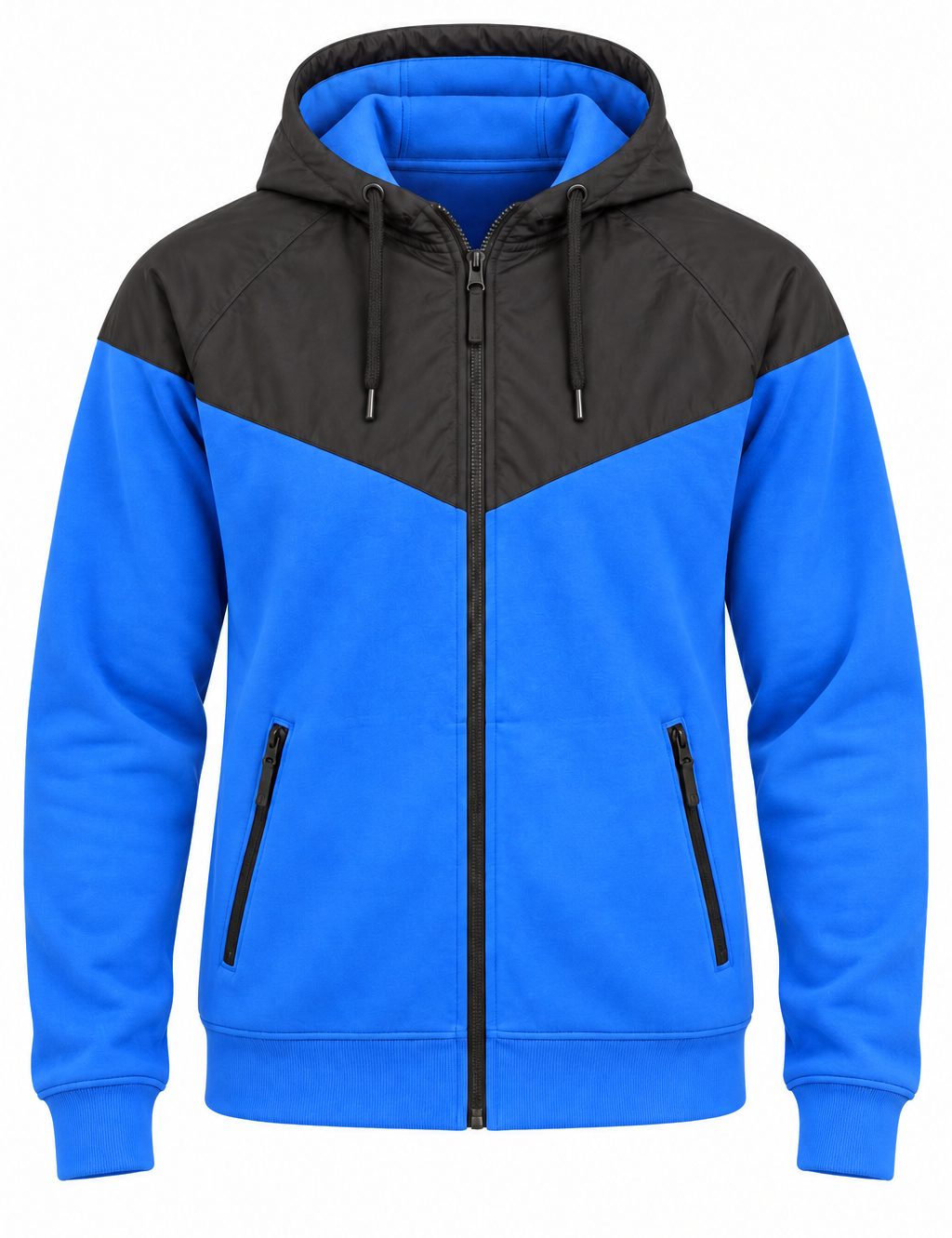  Nike Men’s Blue & Black Hooded Zip Jacket in UK XL. Stylish colour-block design with hood, full zip and zipped pockets. Available now at UK Customer Returns.