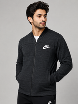 Nike Men’s Charcoal Grey Zip-Up Sports Jacket