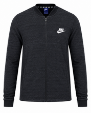  Nike men’s charcoal grey zip-up jacket in UK XL. Stylish full-zip sports jacket with iconic Swoosh logo, ribbed collar and versatile everyday design.