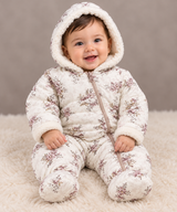 Nutmeg Baby Boys Floral Quilted Snowsuit