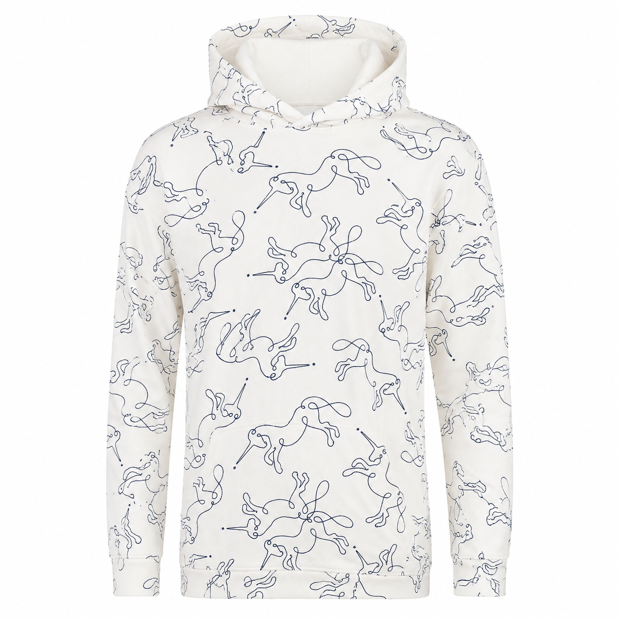  Nutmeg girls cream horse print hoodie in UK size 12–13 years. Stylish long-sleeve pullover with playful all-over print, perfect for casual everyday wear.