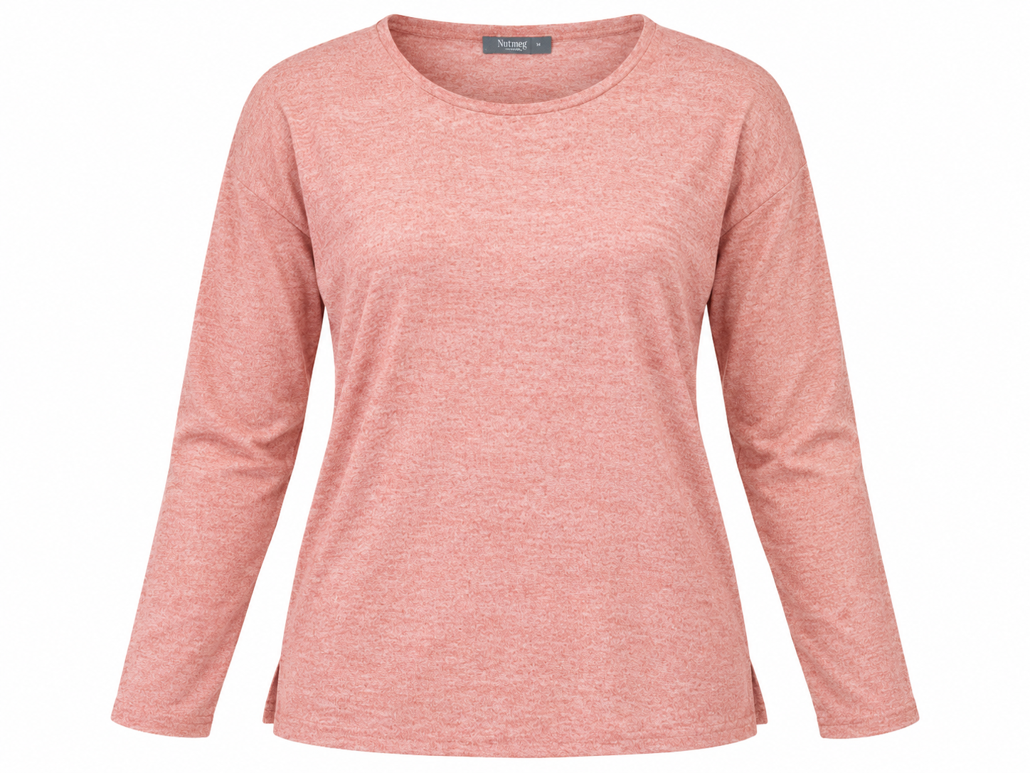 Nutmeg women’s pink long sleeve top in UK Size M. Soft, comfortable and versatile casual wear in 4-star very good condition.
