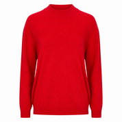  NUTMEG women's red ribbed mock neck sweater in UK Size 20. Stylish long-sleeve knit with a comfortable fit, perfect for casual everyday wear.