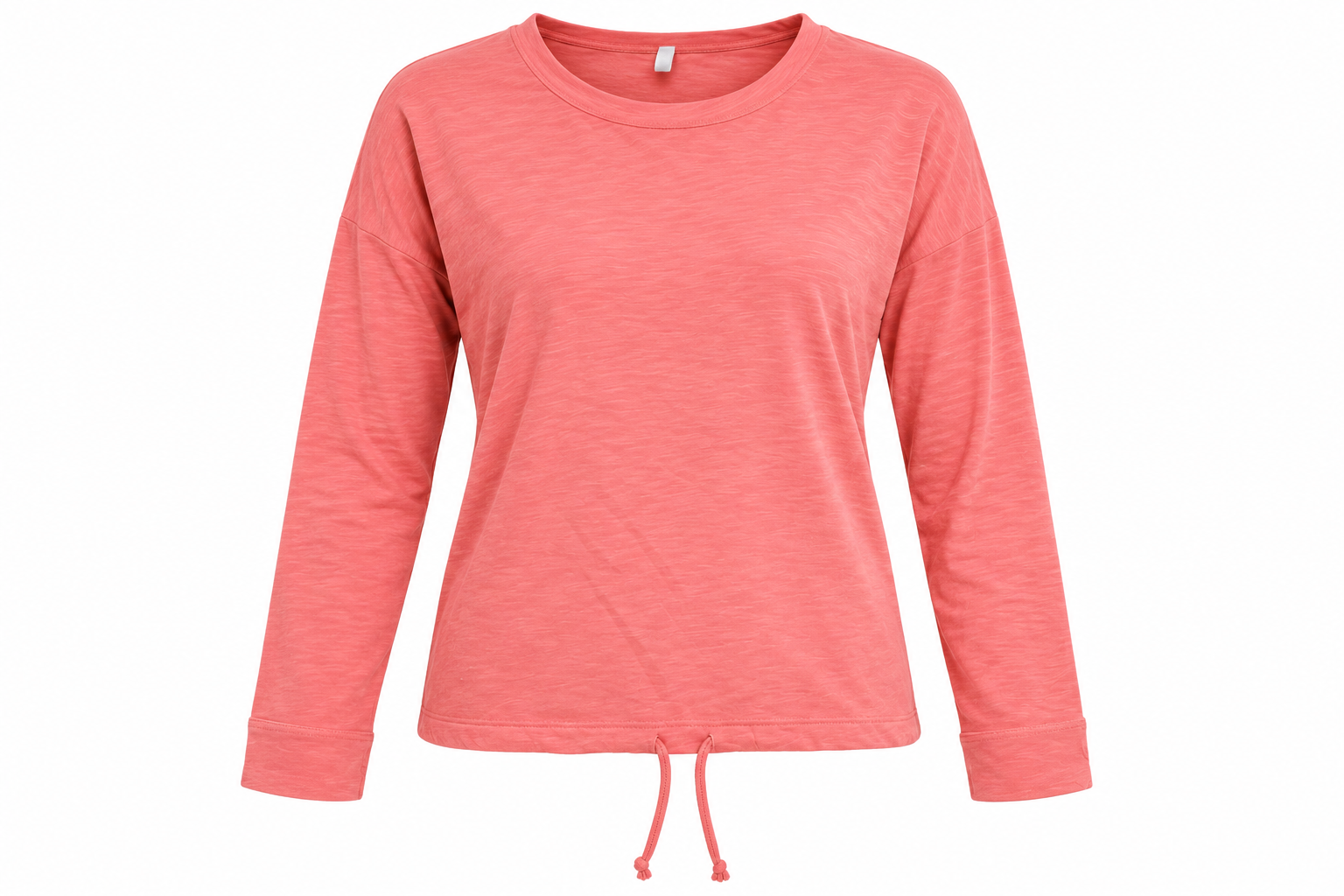 NX SPORT women’s coral pink long sleeve drawstring top in UK Size M. A comfortable, relaxed-fit casual top perfect for everyday styling.