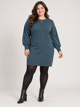 Oliver Bonas Teal Knitted Jumper Dress