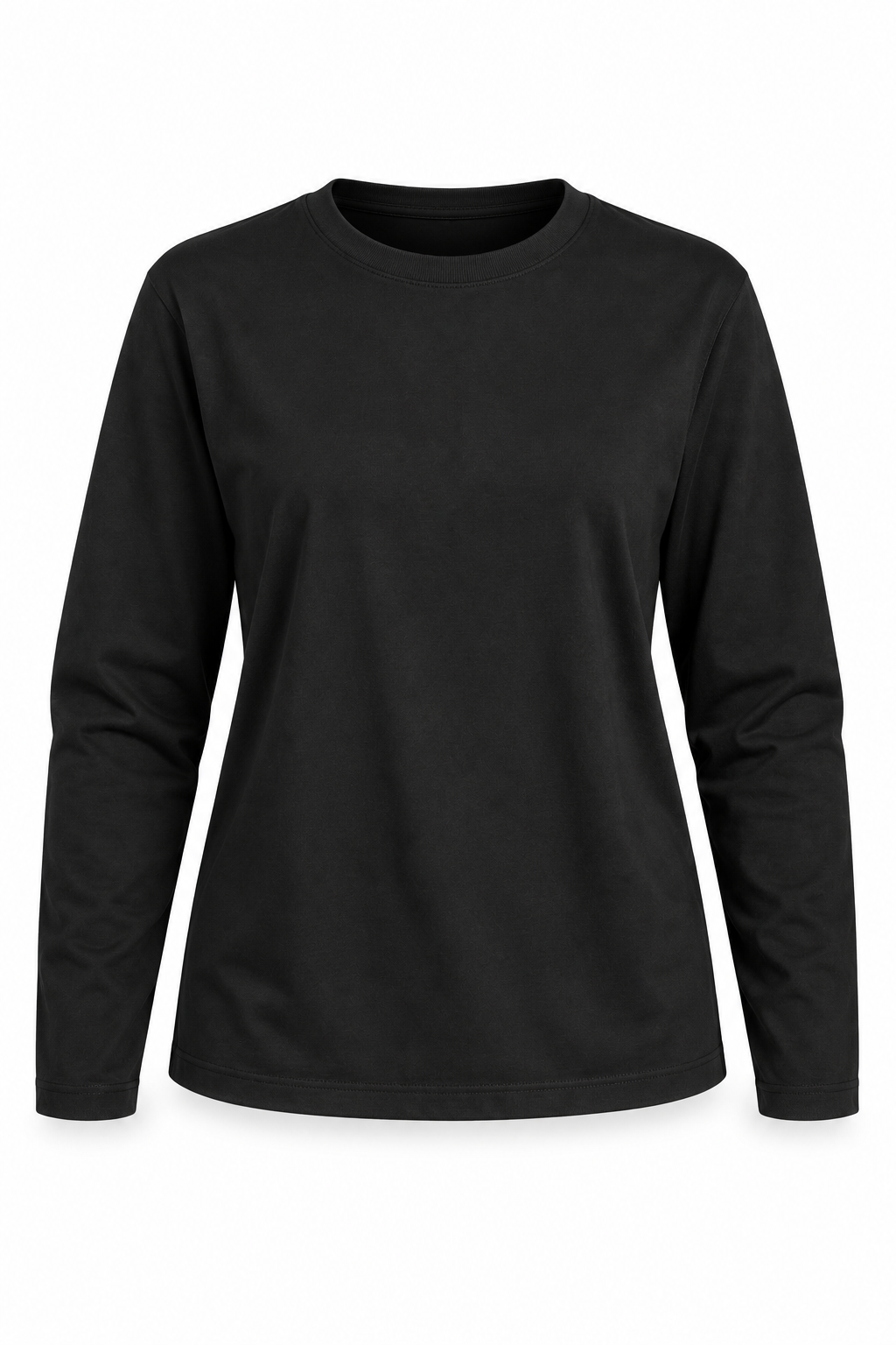  Papaya women’s black long sleeve crew neck top in UK size M. A versatile, comfortable wardrobe essential for casual and everyday styling.