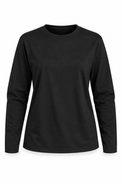  Papaya women’s black long sleeve crew neck top in UK size M. A versatile, comfortable wardrobe essential for casual and everyday styling.