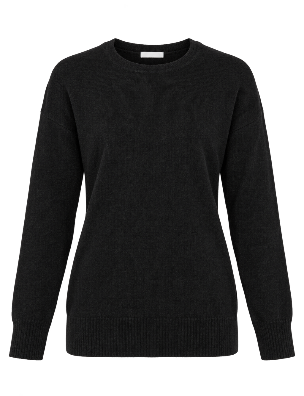  PAPAYA black knit sweater for women in UK Size M. Long sleeve design with ribbed cuffs and hem, perfect for casual and everyday styling.