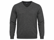  Peacocks Men’s Charcoal Grey V-Neck Jumper in UK Size S. A versatile long-sleeve knit sweater ideal for casual, office and smart-casual wear.