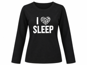  PEP&CO Women’s Black I Love Sleep Long Sleeve Top in UK XL. Comfortable casual loungewear with a stylish sleep-themed graphic, perfect for relaxing at home.